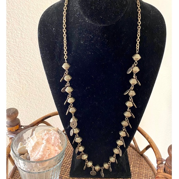 NORDSTROM Bronze Multiple Drop Statement Necklace - Picture 7 of 7